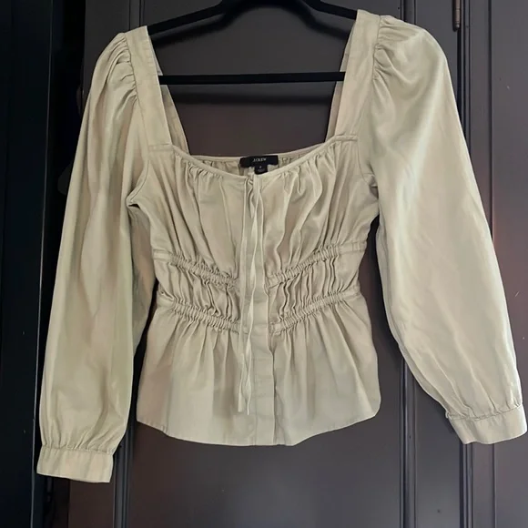 JCrew Mint corset blouse - Picture 2 of 4